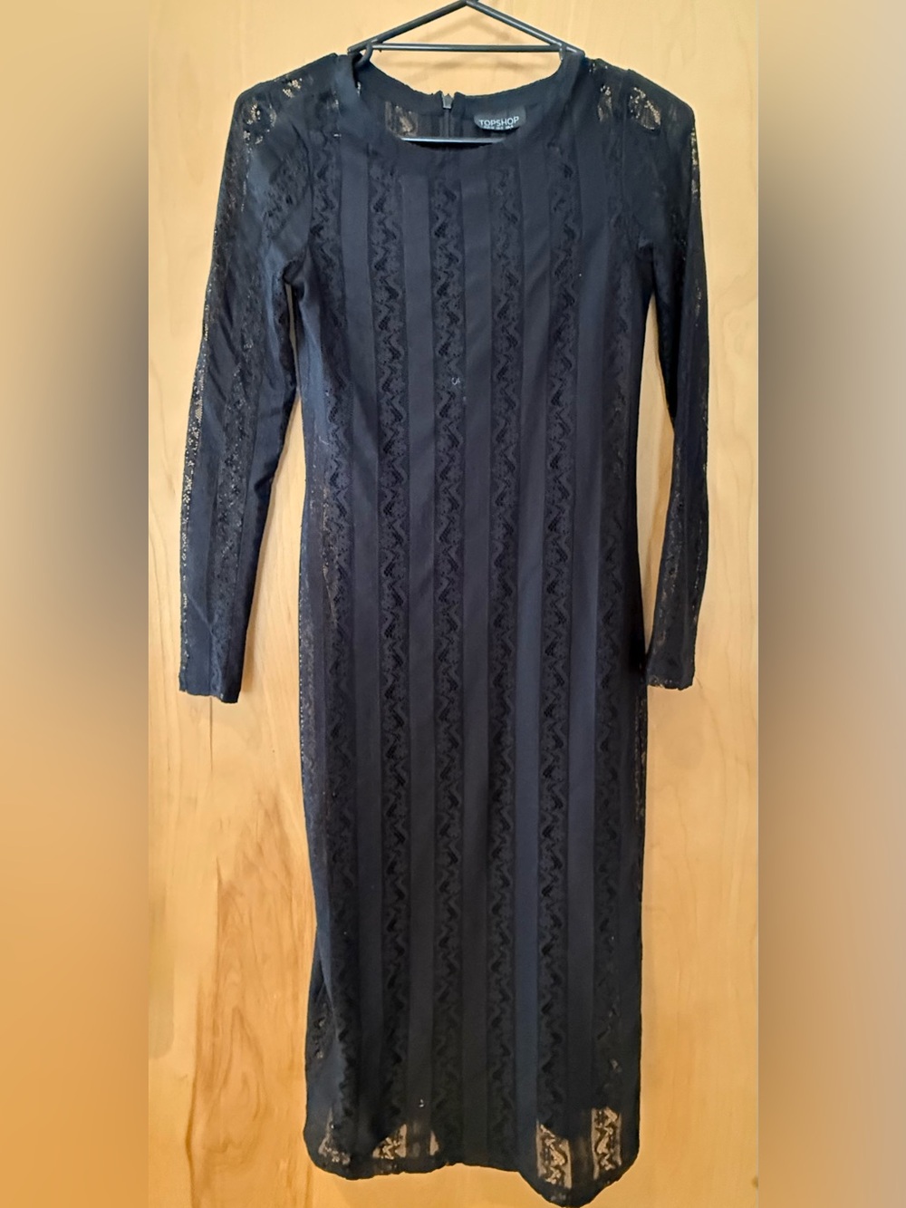 Long Sleeve Black Lace Bodycon Dress